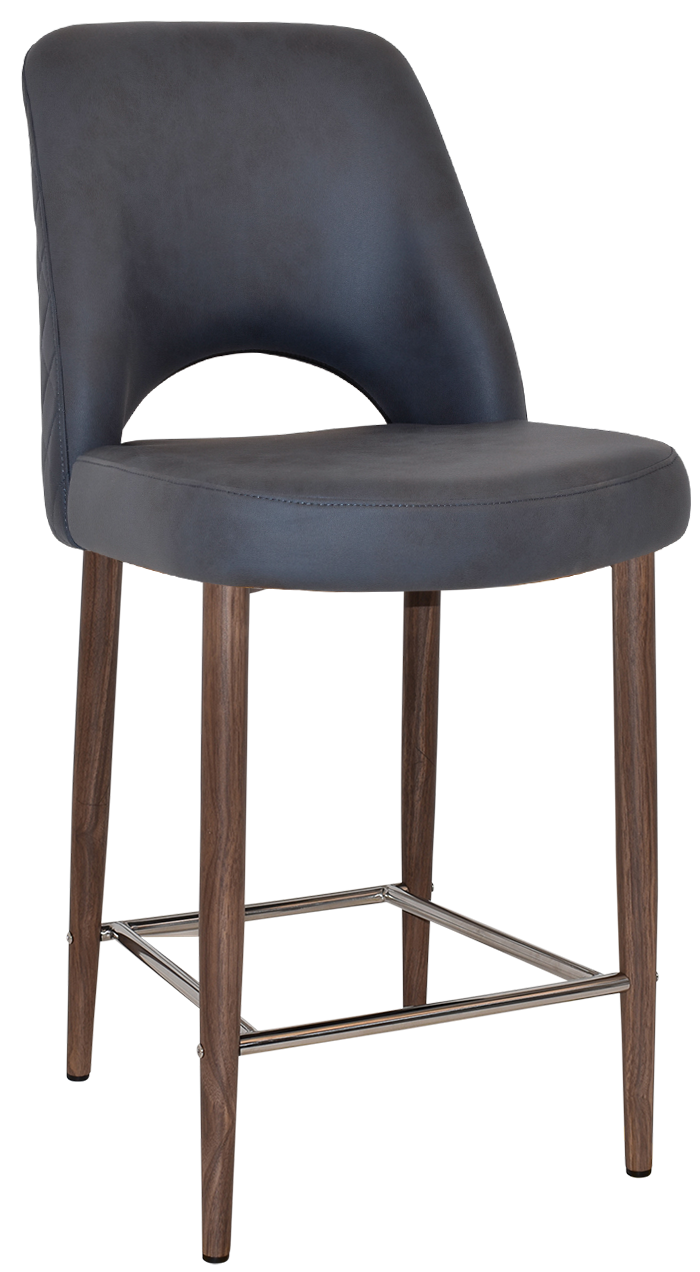 EZ STOOL ALBURY SIDE 650 METAL LIGHT WALNUT