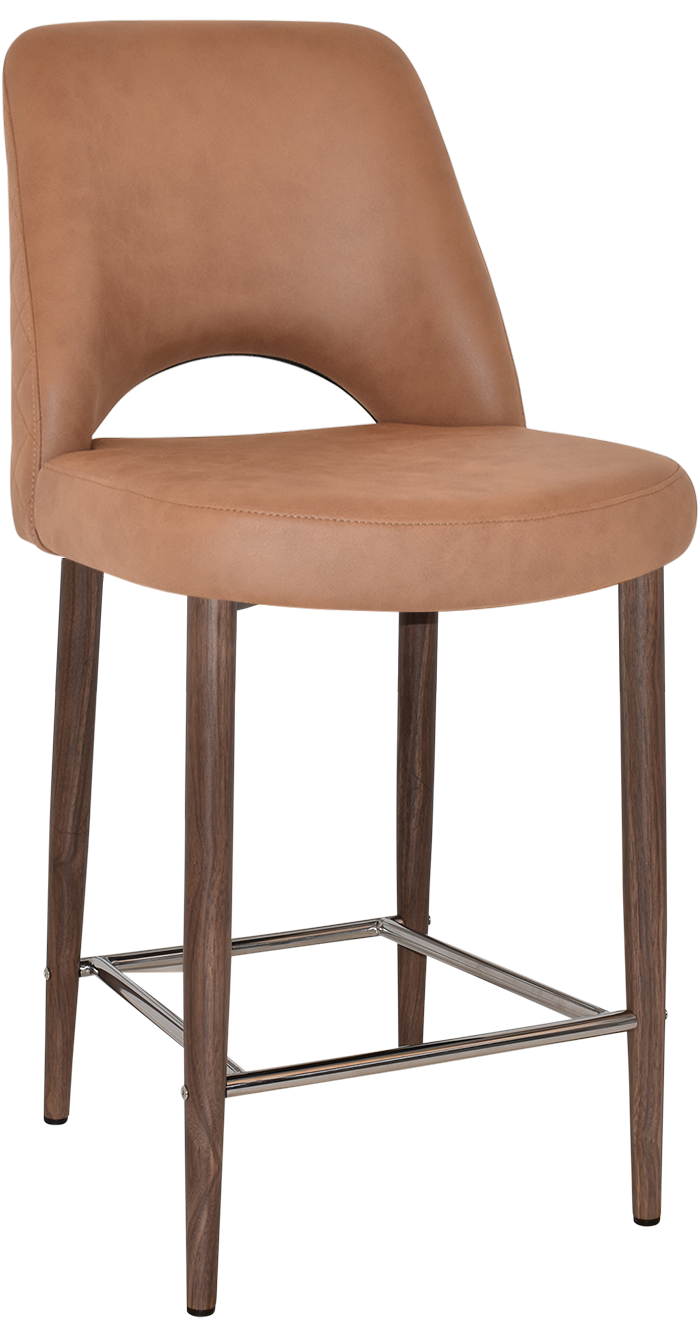EZ STOOL ALBURY SIDE 650 METAL LIGHT WALNUT