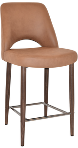 EZ STOOL ALBURY SIDE 650 METAL LIGHT WALNUT