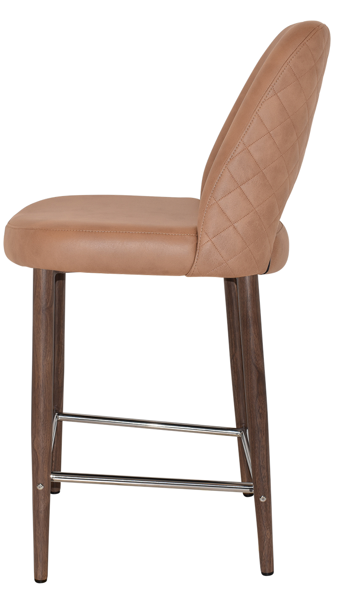 EZ STOOL ALBURY SIDE 650 METAL LIGHT WALNUT