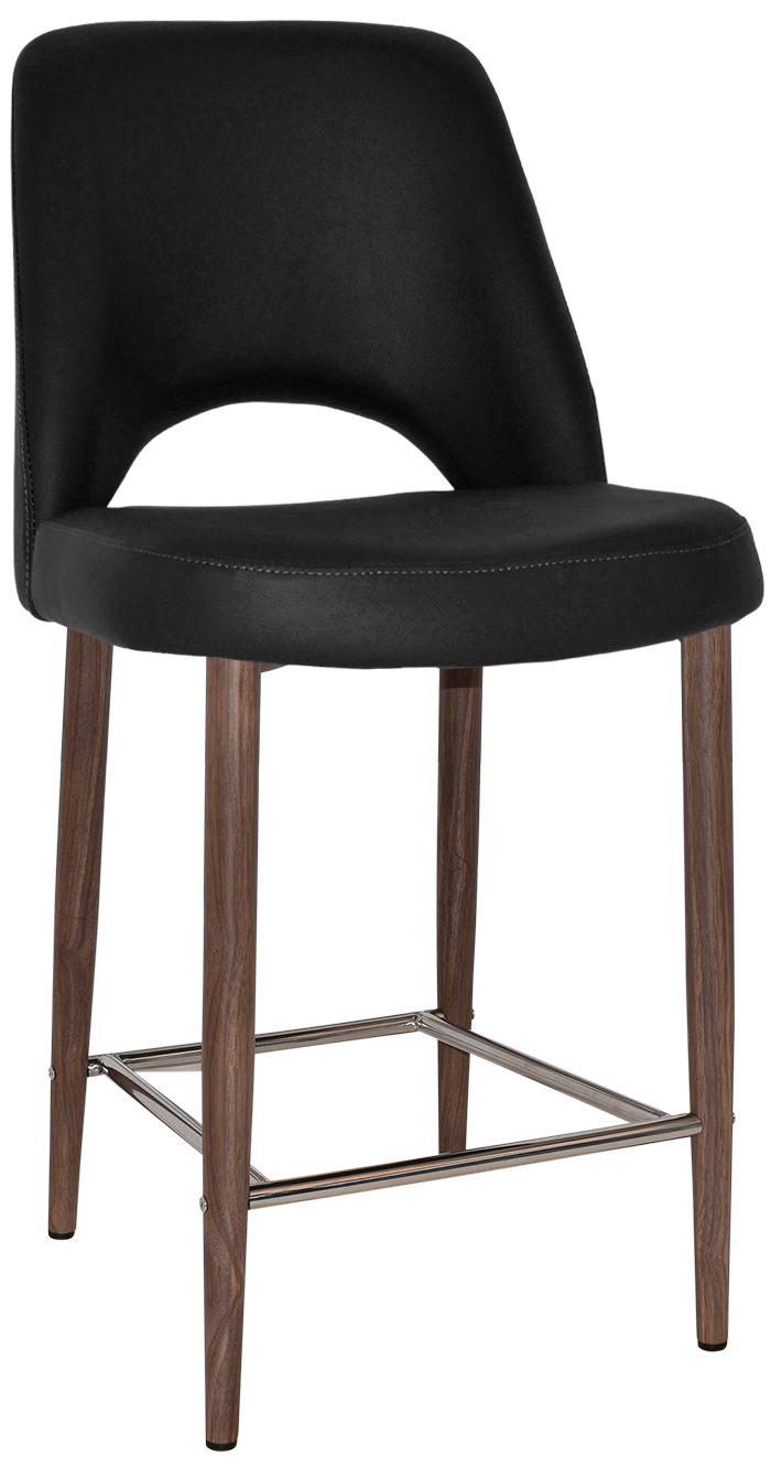 EZ STOOL ALBURY SIDE 650 METAL LIGHT WALNUT