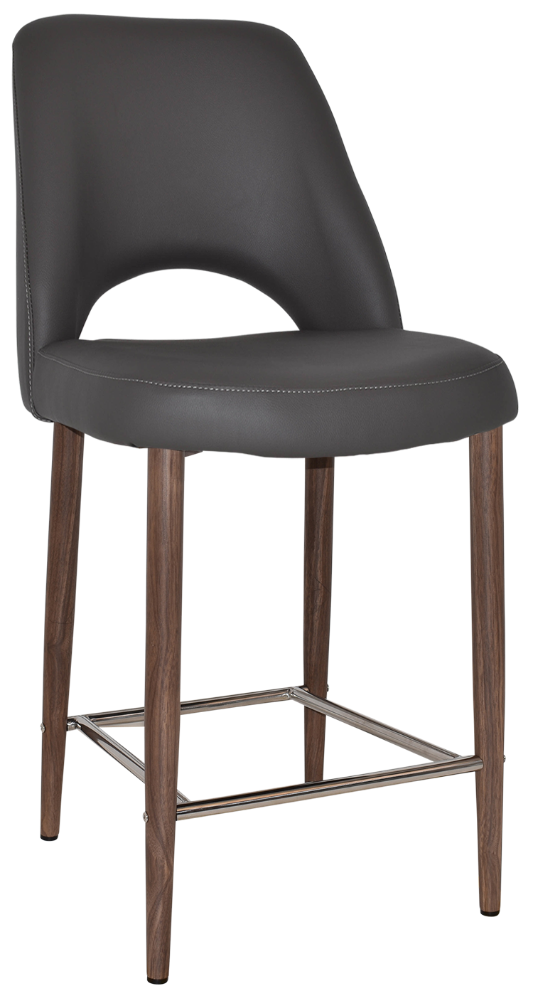 EZ STOOL ALBURY SIDE 650 METAL LIGHT WALNUT