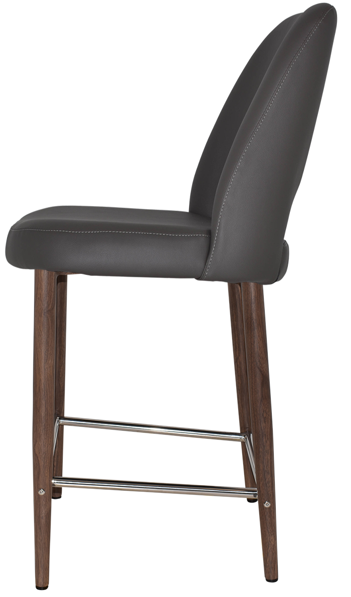 EZ STOOL ALBURY SIDE 650 METAL LIGHT WALNUT