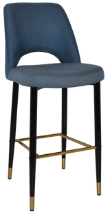 EZ STOOL ALBURY SIDE 750 METAL BLACK BRASS