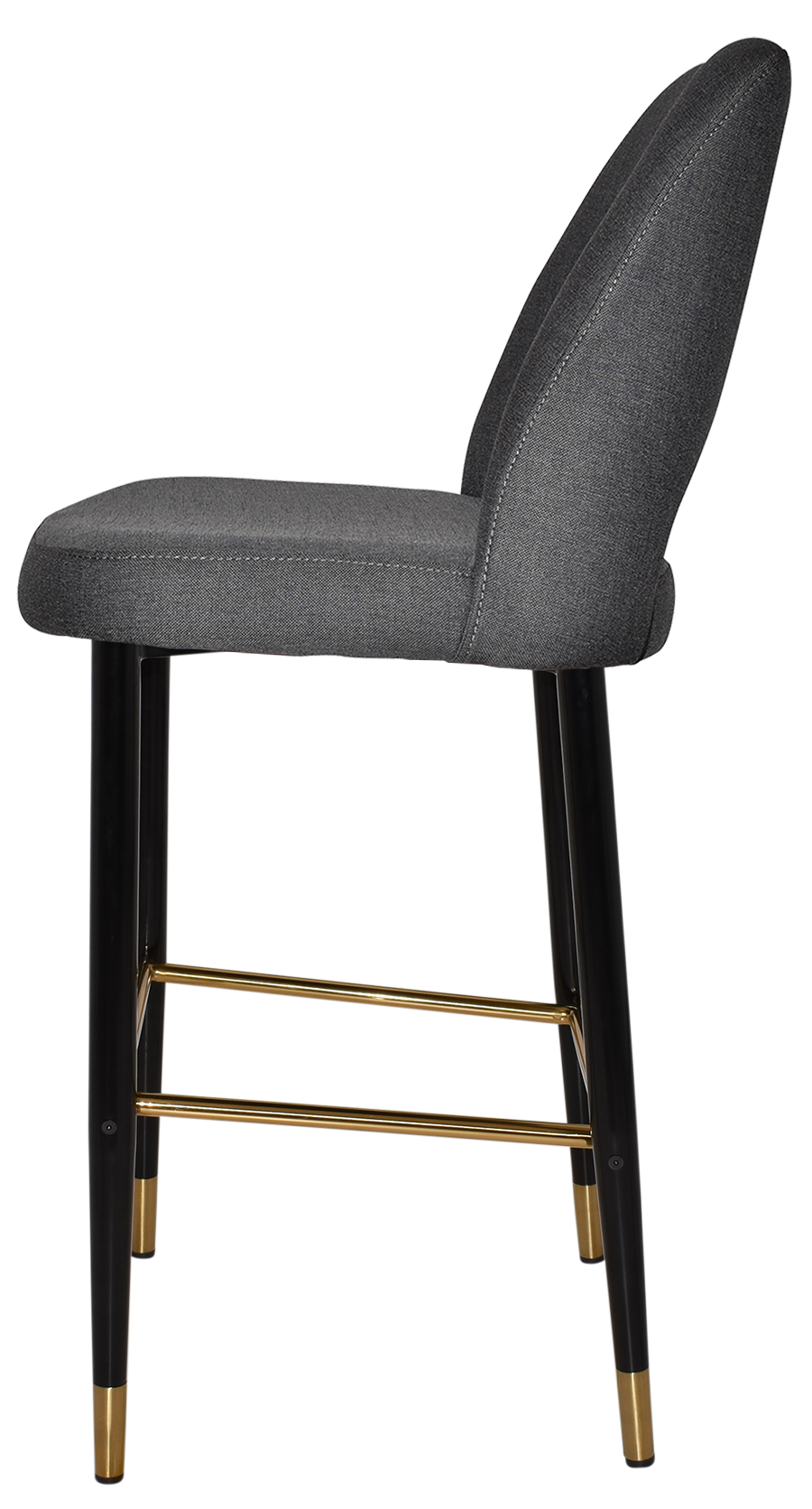 EZ STOOL ALBURY SIDE 750 METAL BLACK BRASS