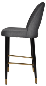 EZ STOOL ALBURY SIDE 750 METAL BLACK BRASS