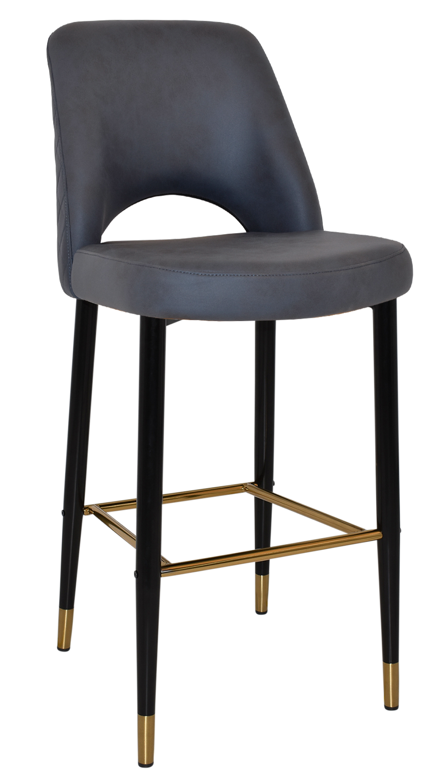 EZ STOOL ALBURY SIDE 750 METAL BLACK BRASS