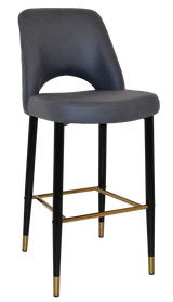 EZ STOOL ALBURY SIDE 750 METAL BLACK BRASS