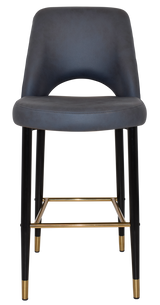 EZ STOOL ALBURY SIDE 750 METAL BLACK BRASS