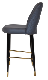 EZ STOOL ALBURY SIDE 750 METAL BLACK BRASS