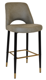 EZ STOOL ALBURY SIDE 750 METAL BLACK BRASS