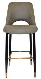 EZ STOOL ALBURY SIDE 750 METAL BLACK BRASS