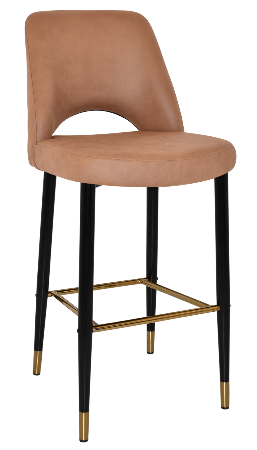 EZ STOOL ALBURY SIDE 750 METAL BLACK BRASS