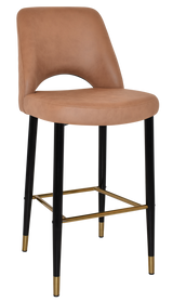 EZ STOOL ALBURY SIDE 750 METAL BLACK BRASS