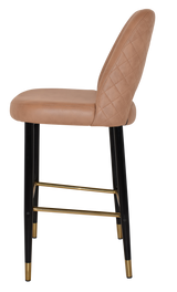 EZ STOOL ALBURY SIDE 750 METAL BLACK BRASS