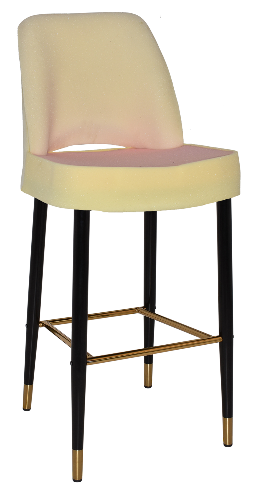 EZ STOOL ALBURY SIDE 750 METAL BLACK BRASS