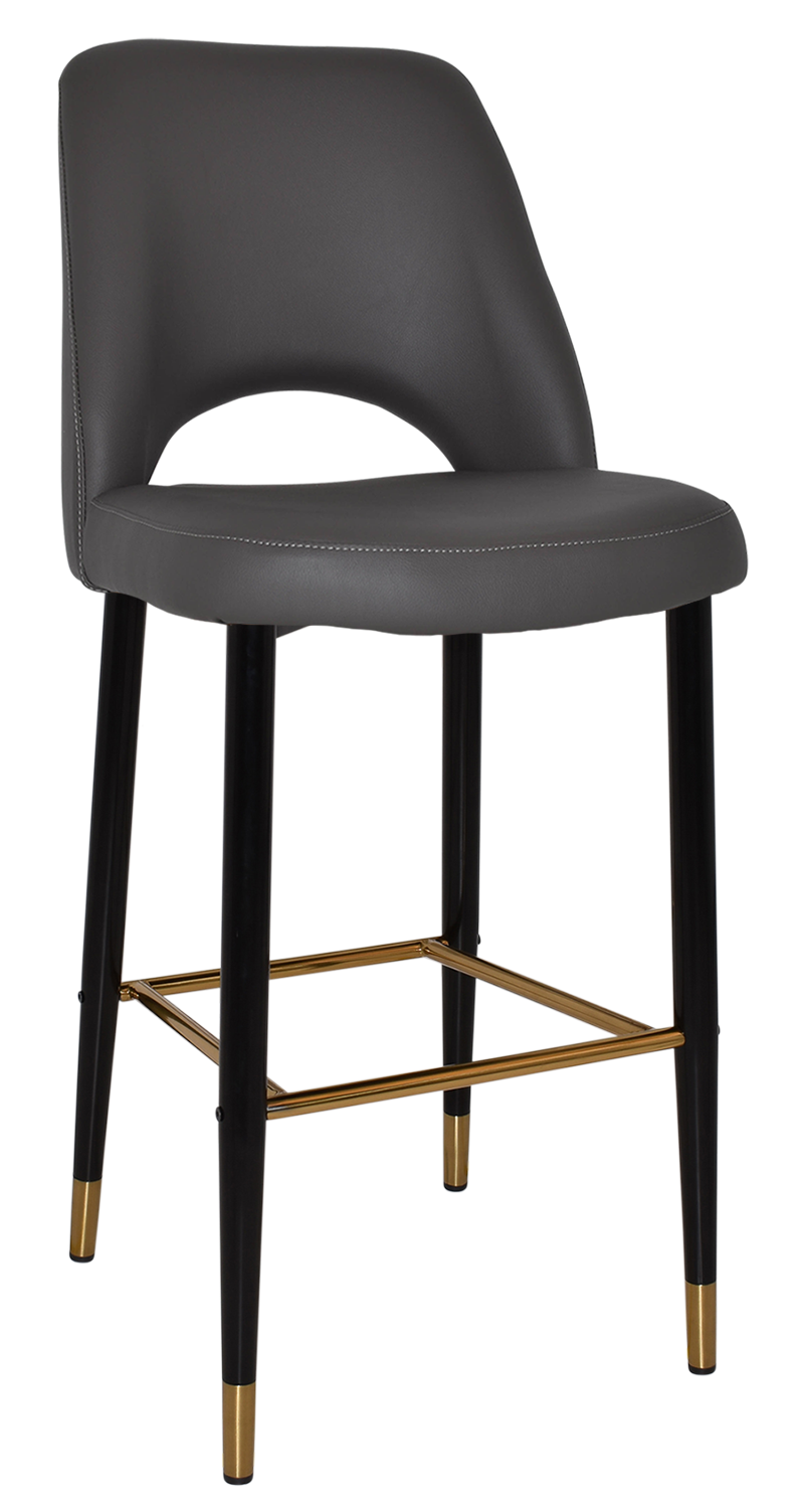 EZ STOOL ALBURY SIDE 750 METAL BLACK BRASS
