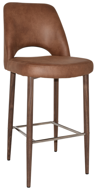 EZ STOOL ALBURY SIDE 750 METAL LIGHT WALNUT