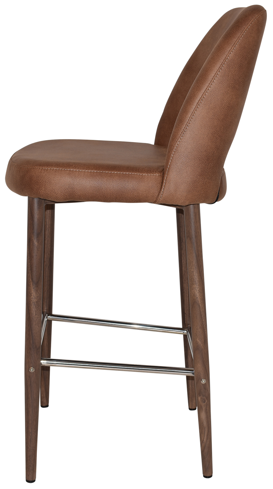 EZ STOOL ALBURY SIDE 750 METAL LIGHT WALNUT