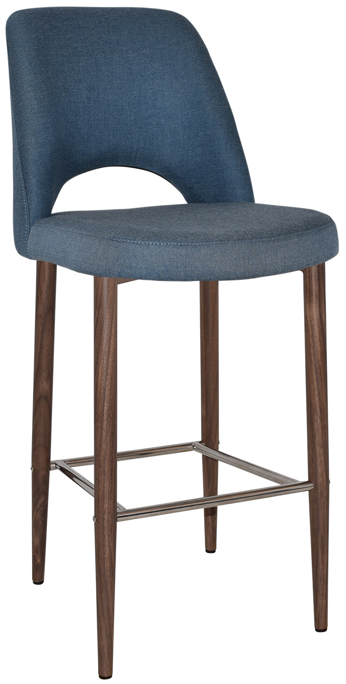 EZ STOOL ALBURY SIDE 750 METAL LIGHT WALNUT