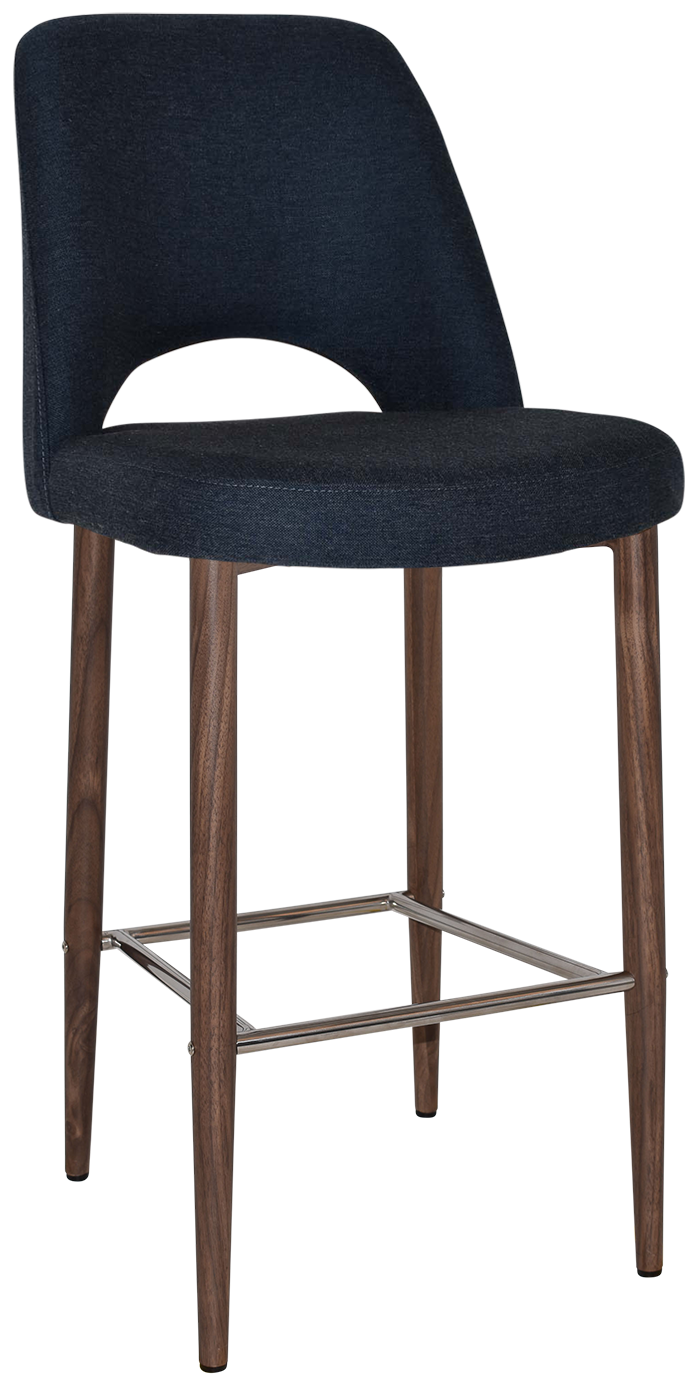 EZ STOOL ALBURY SIDE 750 METAL LIGHT WALNUT