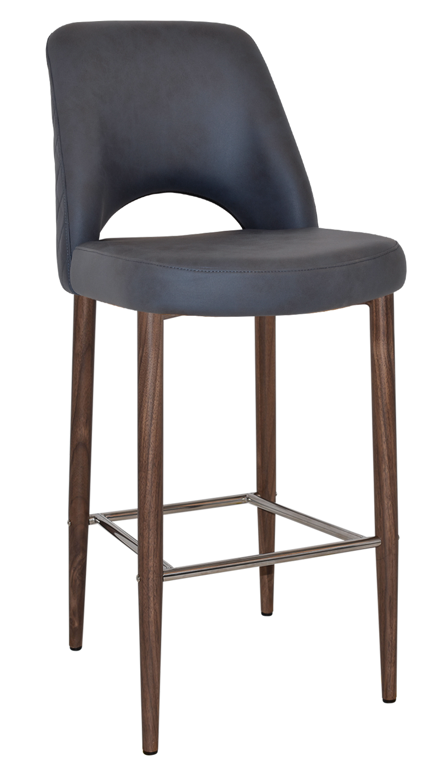 EZ STOOL ALBURY SIDE 750 METAL LIGHT WALNUT