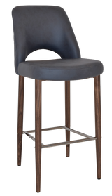 EZ STOOL ALBURY SIDE 750 METAL LIGHT WALNUT
