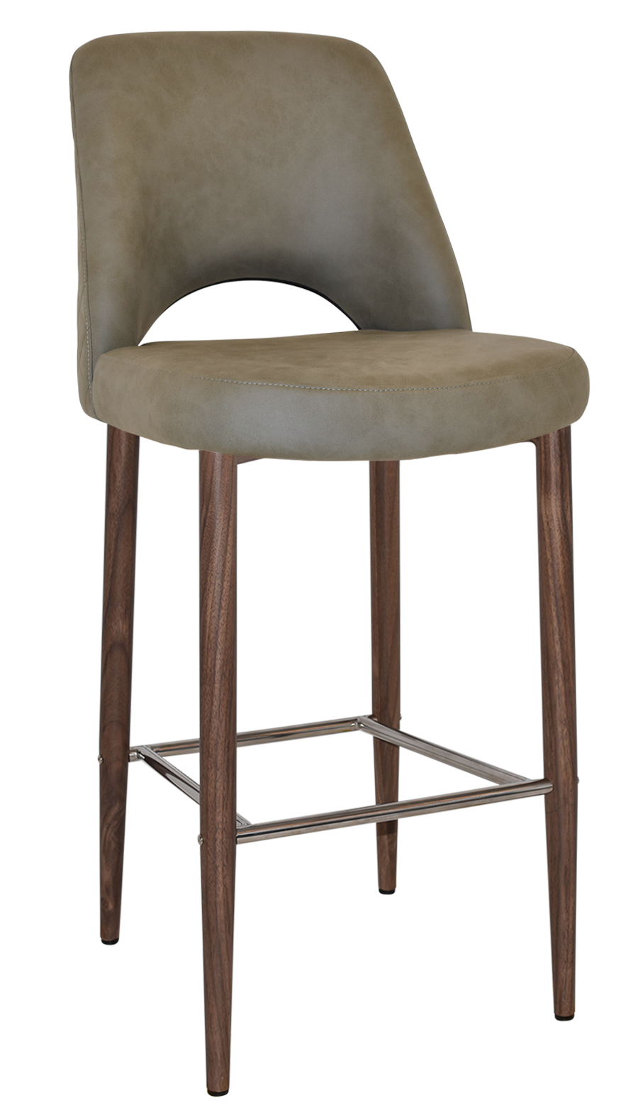 EZ STOOL ALBURY SIDE 750 METAL LIGHT WALNUT