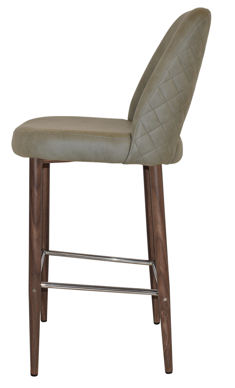 EZ STOOL ALBURY SIDE 750 METAL LIGHT WALNUT