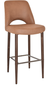 EZ STOOL ALBURY SIDE 750 METAL LIGHT WALNUT