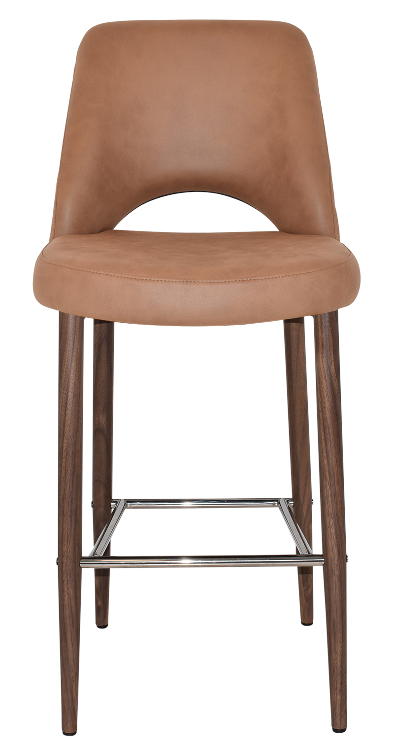 EZ STOOL ALBURY SIDE 750 METAL LIGHT WALNUT