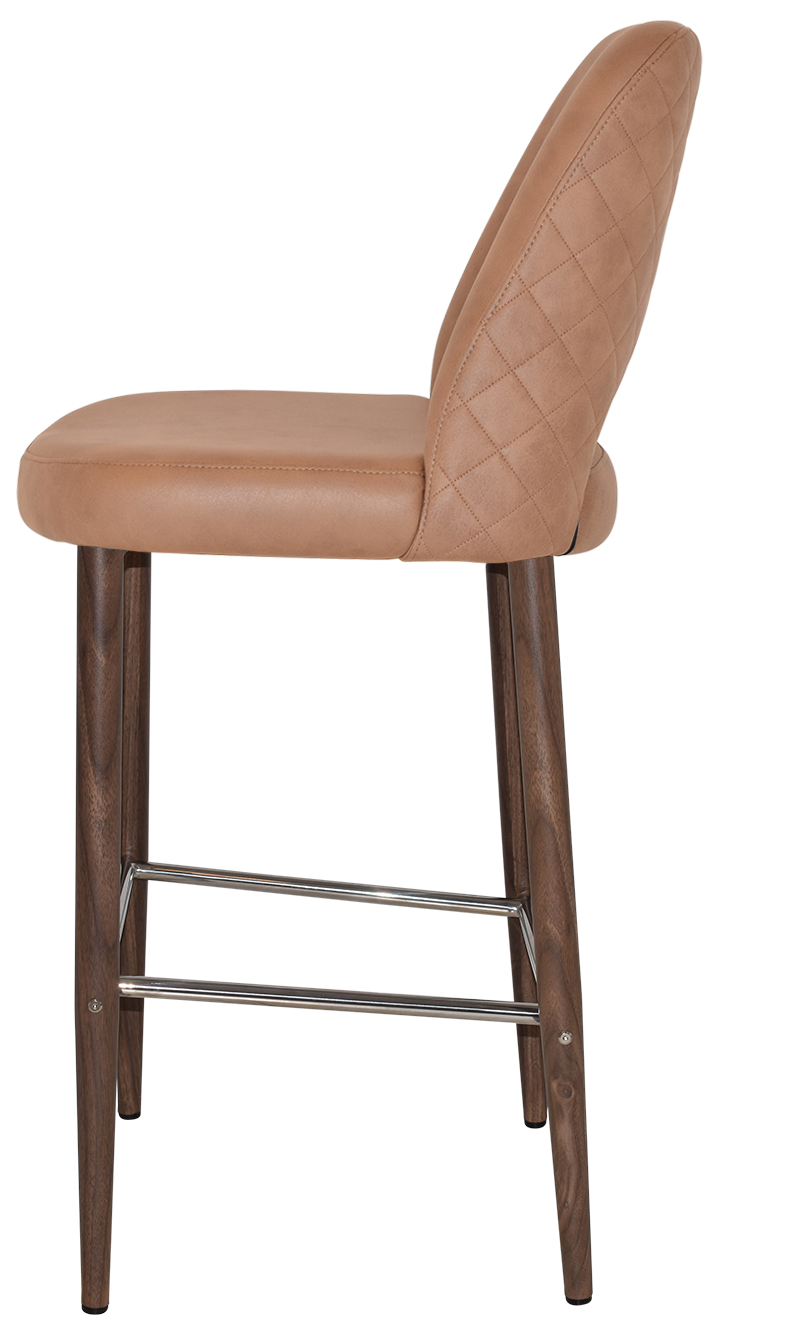 EZ STOOL ALBURY SIDE 750 METAL LIGHT WALNUT