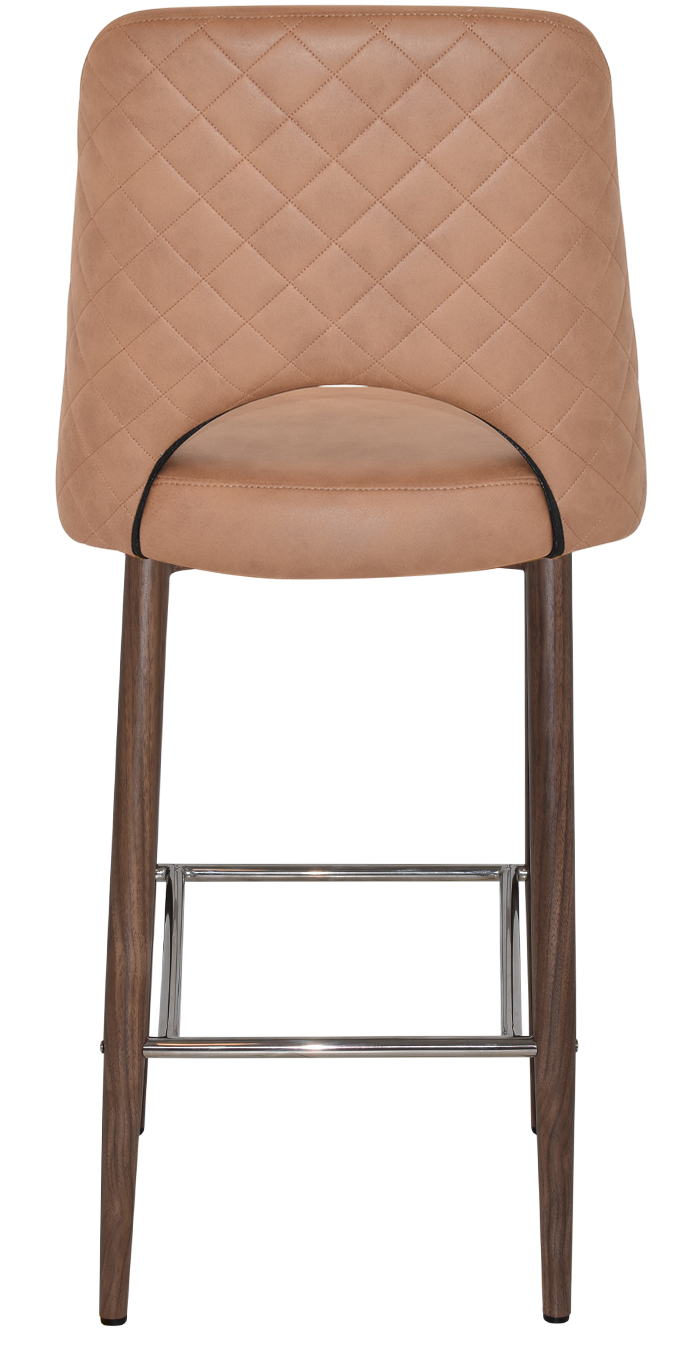 EZ STOOL ALBURY SIDE 750 METAL LIGHT WALNUT
