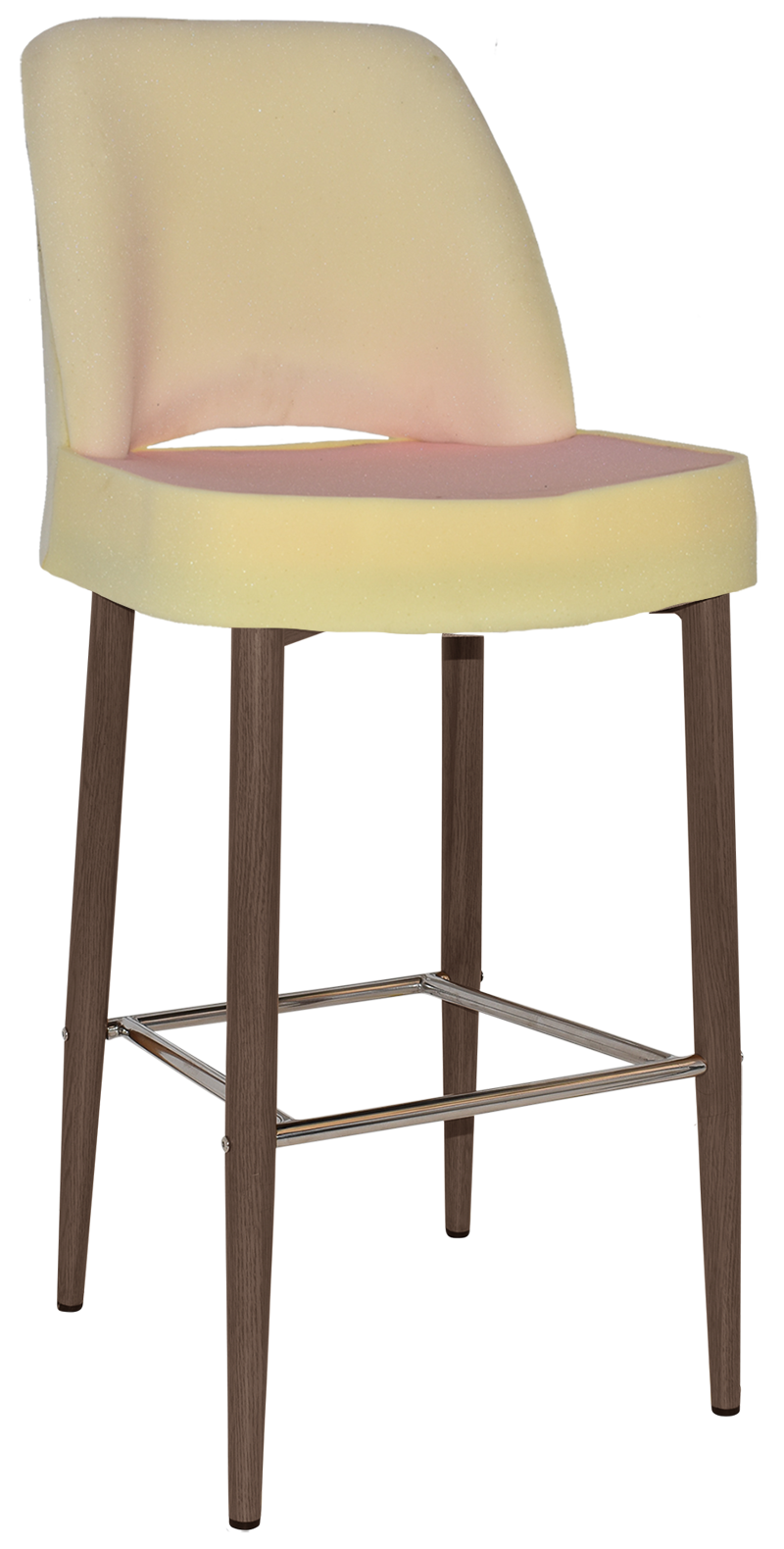 EZ STOOL ALBURY SIDE 750 METAL LIGHT WALNUT