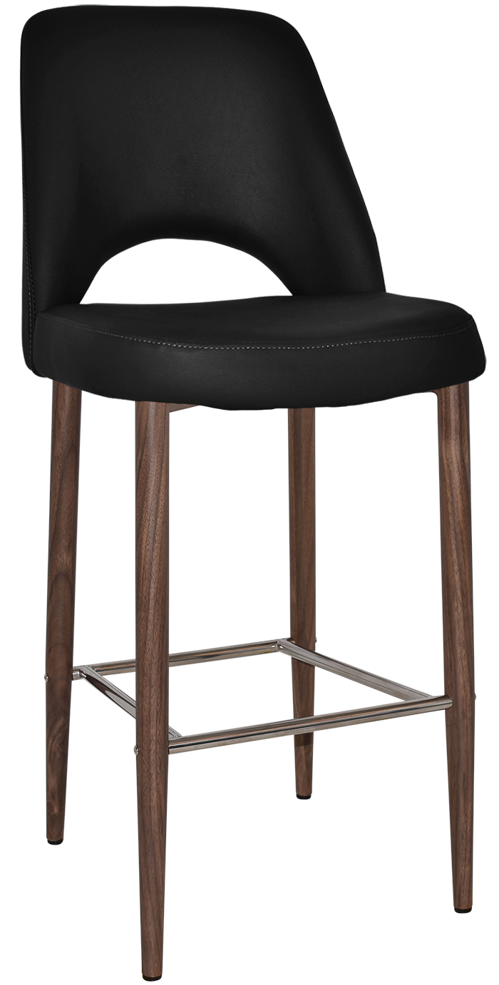 EZ STOOL ALBURY SIDE 750 METAL LIGHT WALNUT