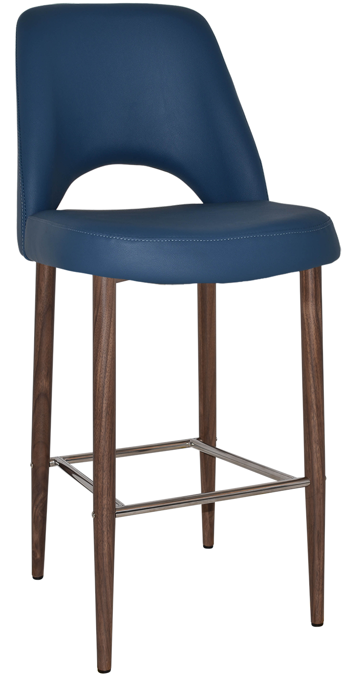 EZ STOOL ALBURY SIDE 750 METAL LIGHT WALNUT