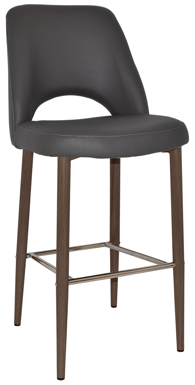 EZ STOOL ALBURY SIDE 750 METAL LIGHT WALNUT