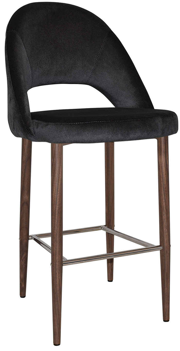 EZ STOOL CHEVRON 750 METAL LIGHT WALNUT