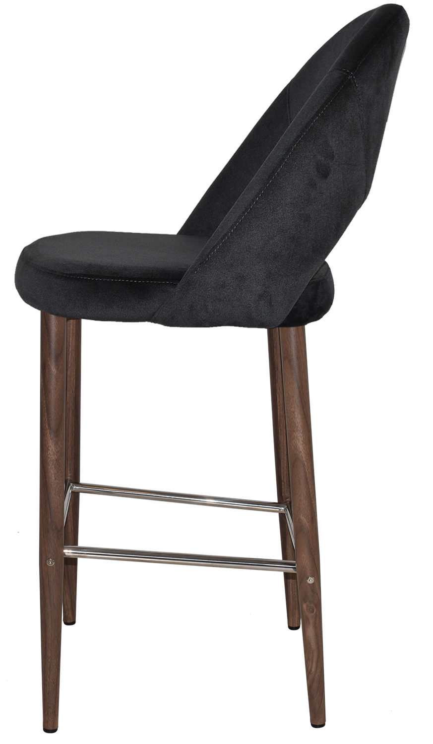 EZ STOOL CHEVRON 750 METAL LIGHT WALNUT