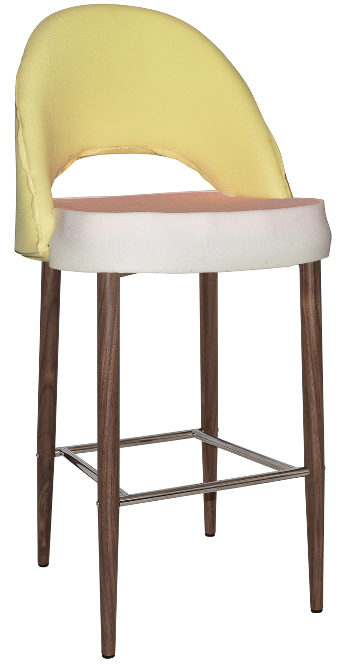 EZ STOOL CHEVRON 750 METAL LIGHT WALNUT