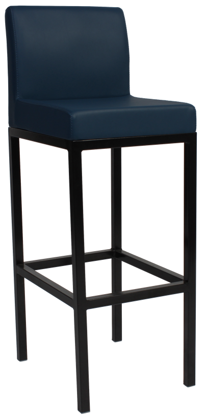 EZ Dublin Black Metal Leg Vinyl Seat Barstool