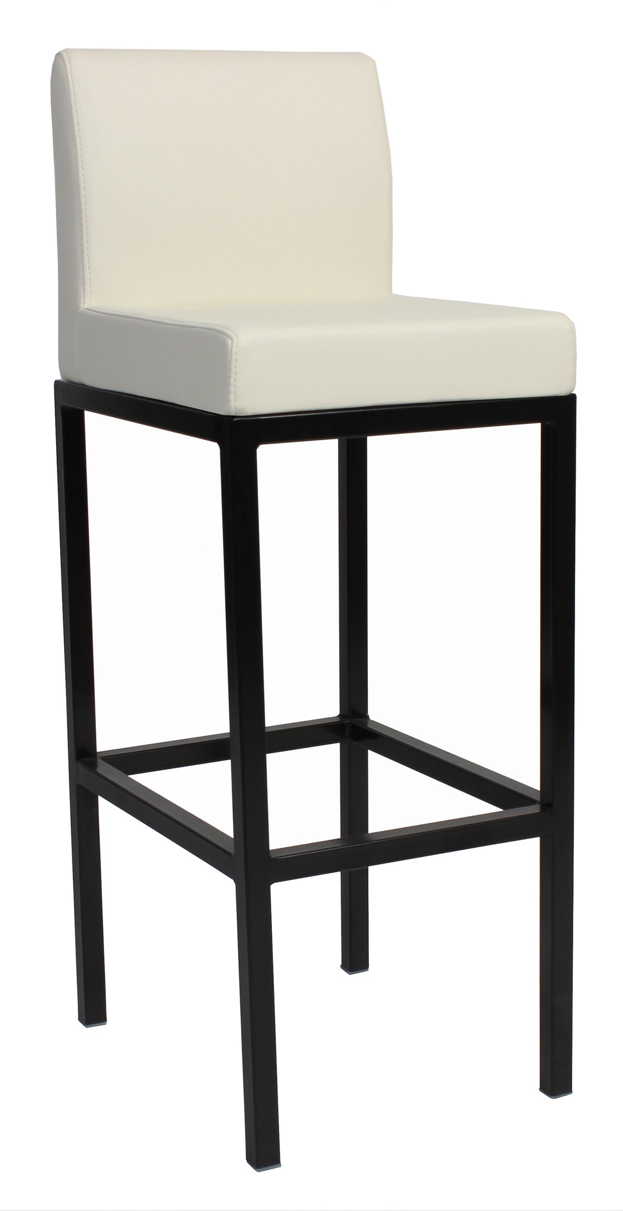 EZ Dublin Black Metal Leg Vinyl Seat Barstool