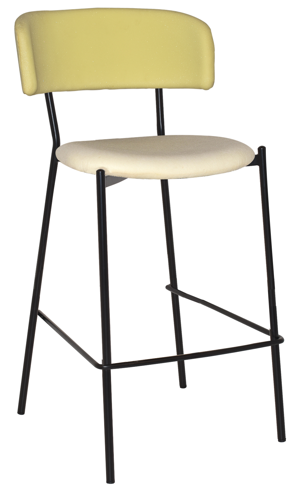 EZ STOOL LUGANO BLACK - UNUPHOLSTERED (BACK & SEAT)