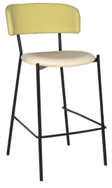 EZ STOOL LUGANO BLACK - UNUPHOLSTERED (BACK & SEAT)