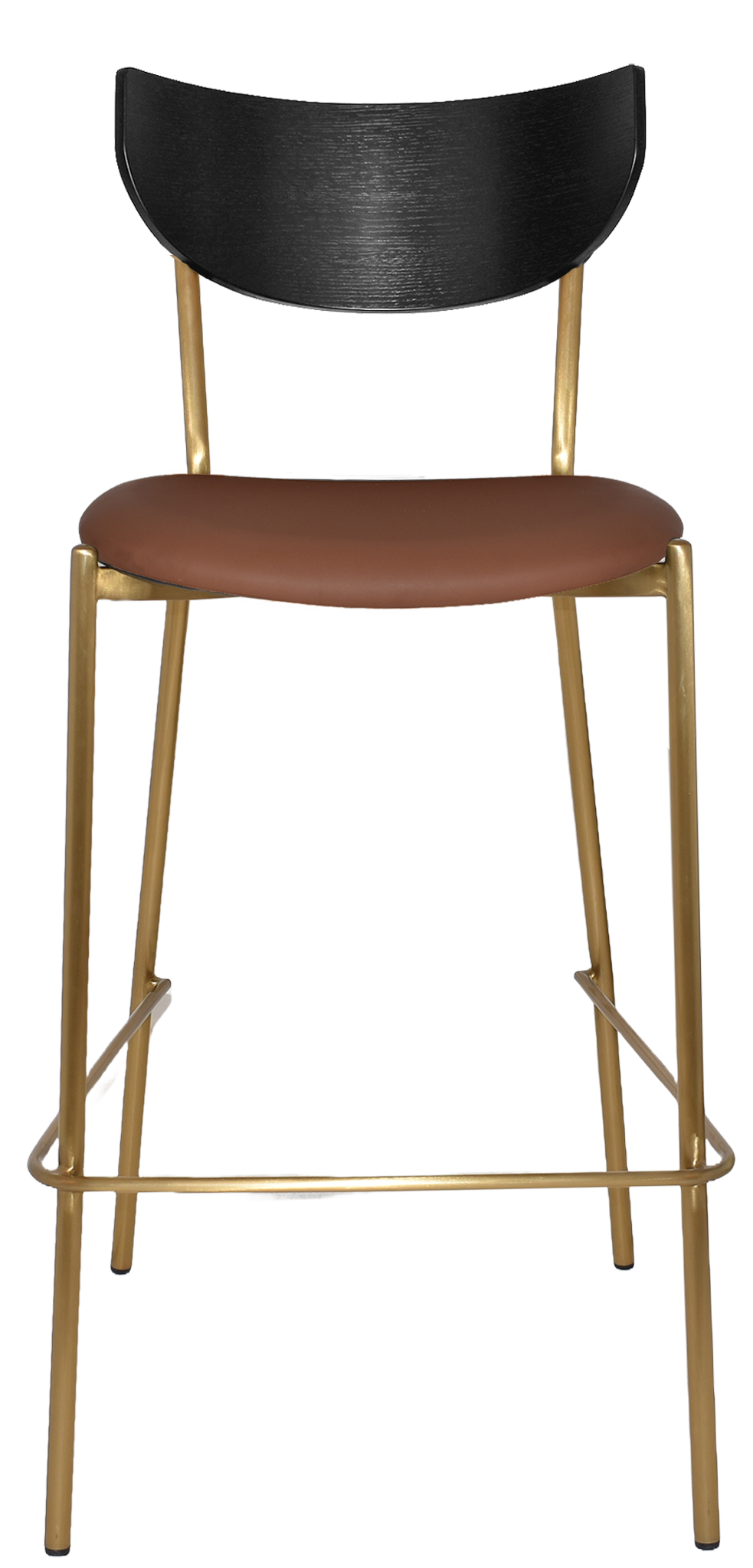 EZ STOOL MARCO BRASS - BLACK - UNUPHOLSTERED
