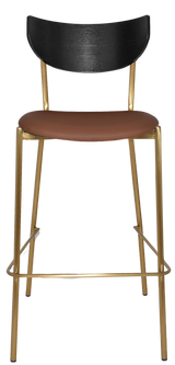 EZ STOOL MARCO BRASS - BLACK - UNUPHOLSTERED