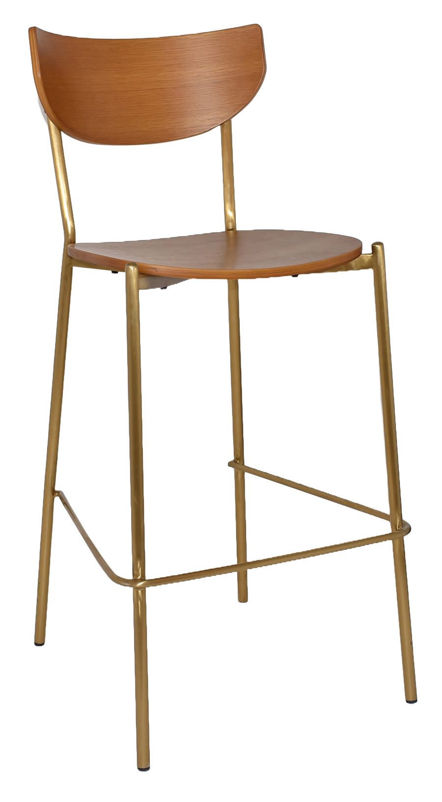 EZ STOOL MARCO BRASS - BLACK - UNUPHOLSTERED