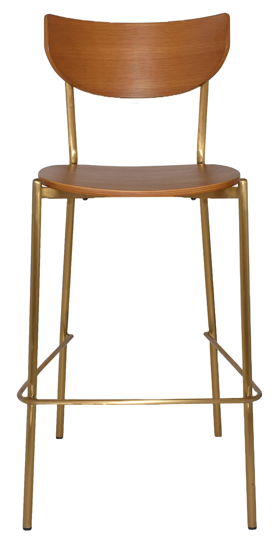 EZ STOOL MARCO BRASS - BLACK - UNUPHOLSTERED