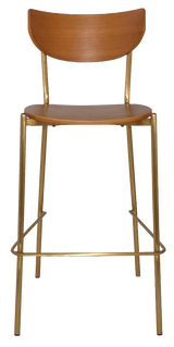 EZ STOOL MARCO BRASS - BLACK - UNUPHOLSTERED
