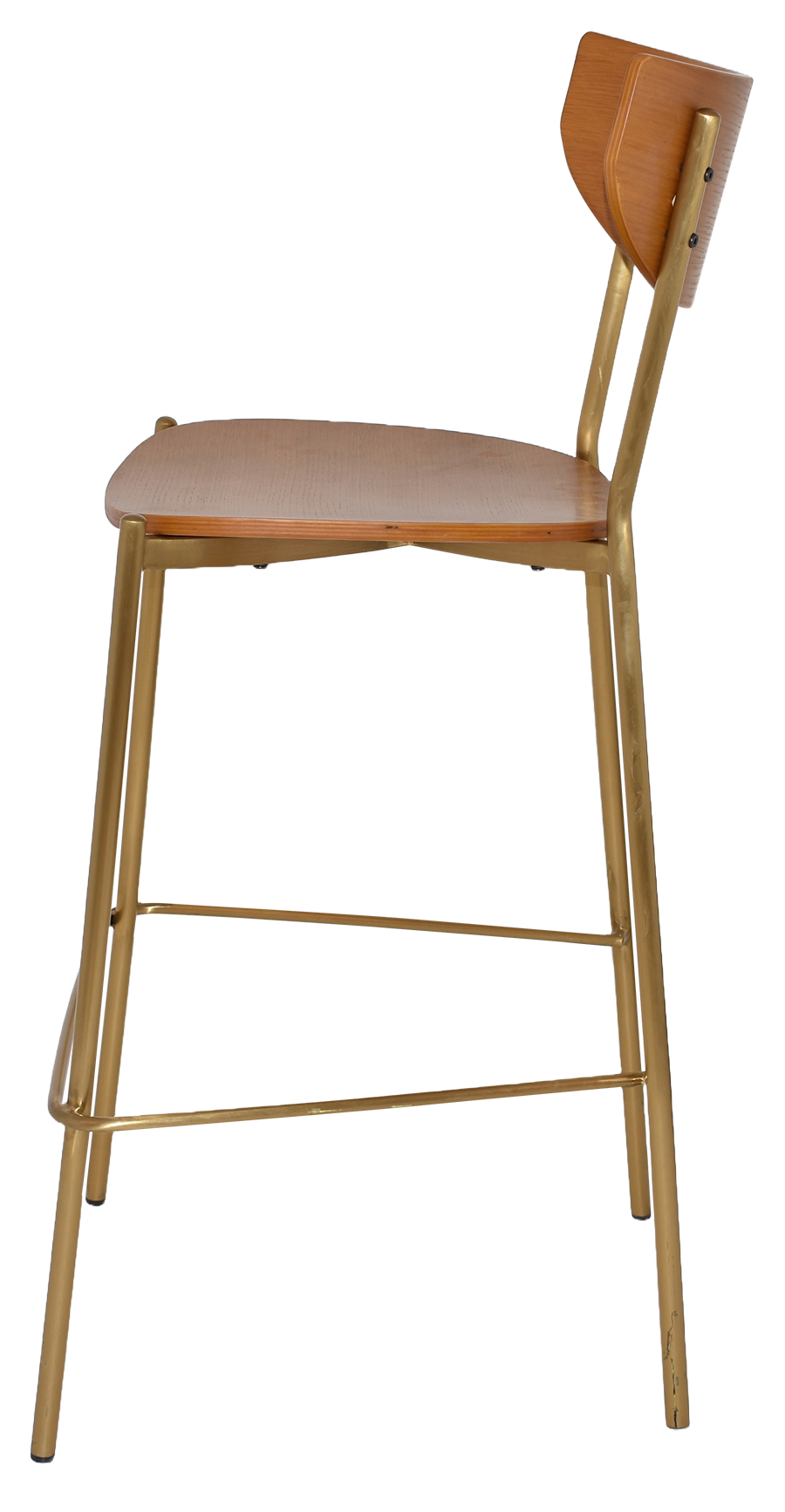 EZ STOOL MARCO BRASS - BLACK - UNUPHOLSTERED